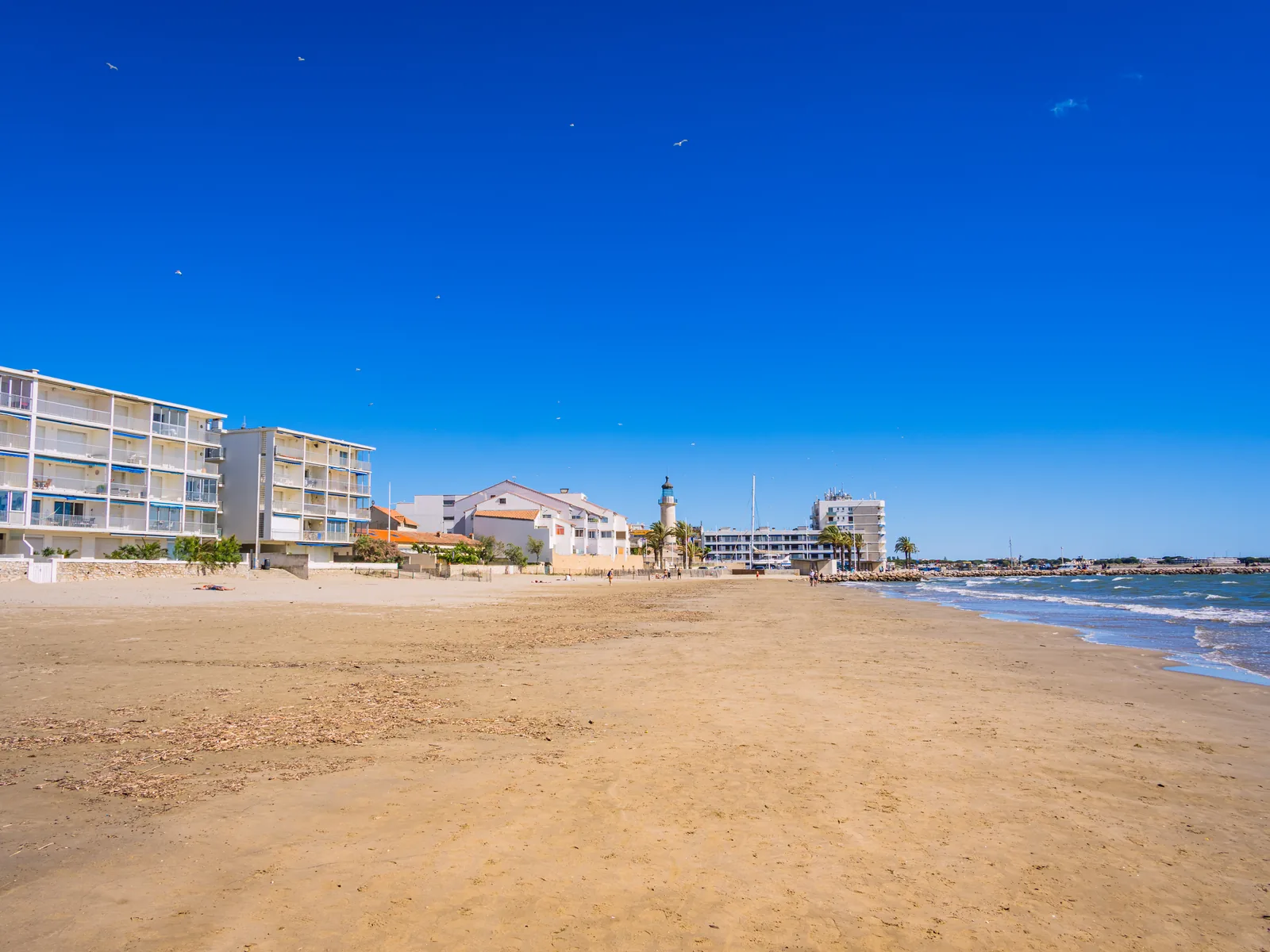 La plage de sable du Grau-du-Roi